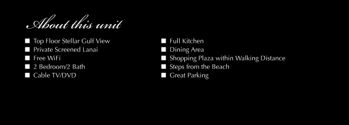 Unit Amenities